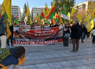 Η διαμαρτυρία ενάντια στις σφαγές του Χαλεπίου στο Σύνταγμα